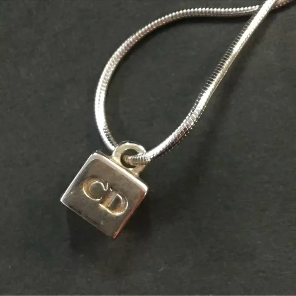 Dior Silver CD Logo Necklace Vintage - Picture 3 of 7